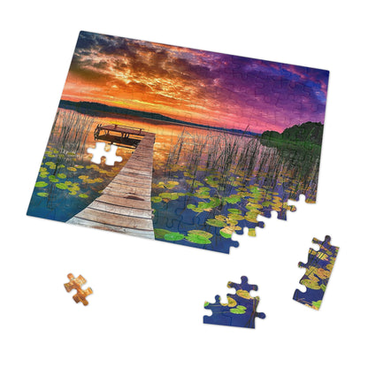 Sunset at the Lake  Jigsaw Puzzle (30, 110, 252, 500,1000-Piece)