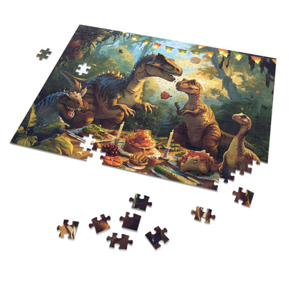 Dino Dinner Party  Jigsaw Puzzle (30, 110, 252, 500,1000-Piece)