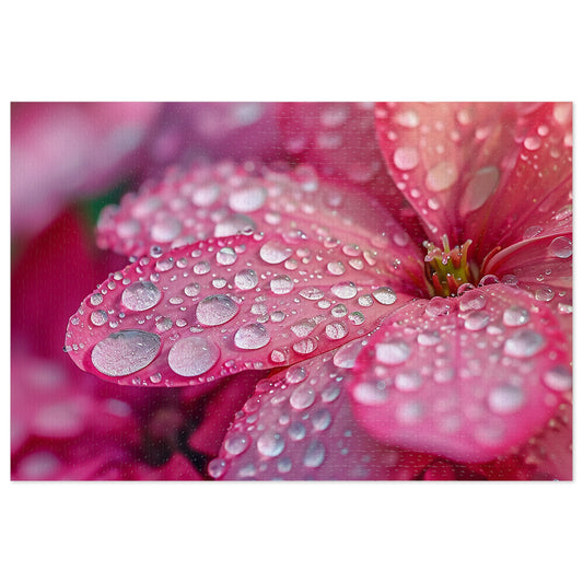 Pretty and Pinky Petals After a Spring Rain Jigsaw Puzzle (30, 110, 252, 500,1000-Piece)