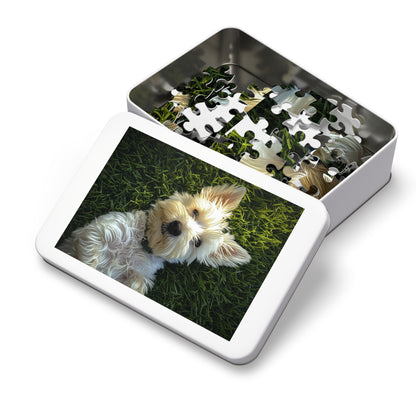 Westie Puppy Rolling in the Grass Jigsaw Puzzle (30, 110, 252, 500,1000-Piece)