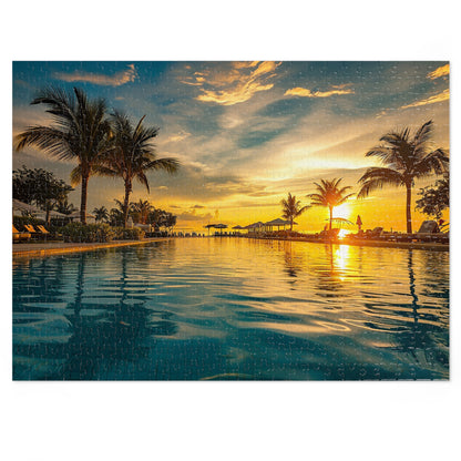 Sunset by the Pool  Jigsaw Puzzle (30, 110, 252, 500,1000-Piece)