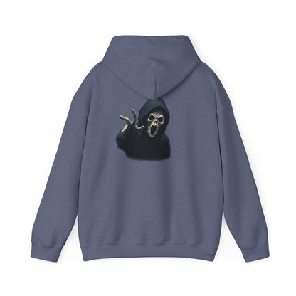 Scary Creeper Back Print Hoodie Sweatshirt