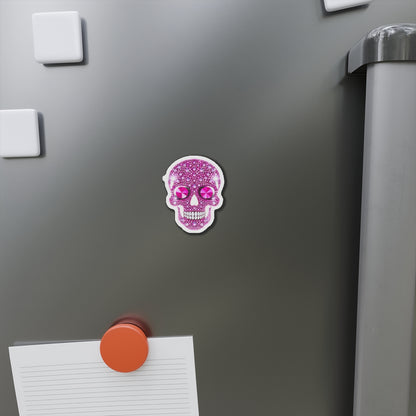 Pink Skull Die-Cut Magnet