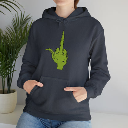 Grinch Middle Finger  Unisex Heavy Blend™ Hooded Sweatshirt