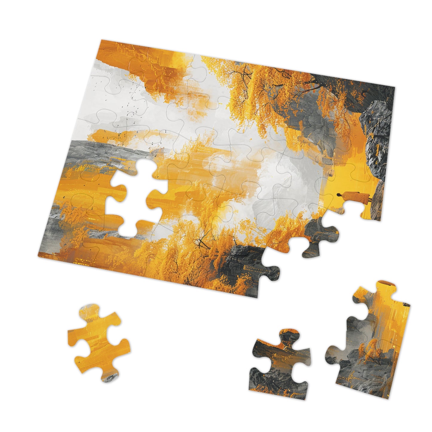 Yellow Mountain River  Jigsaw Puzzle (30, 110, 252, 500,1000-Piece)