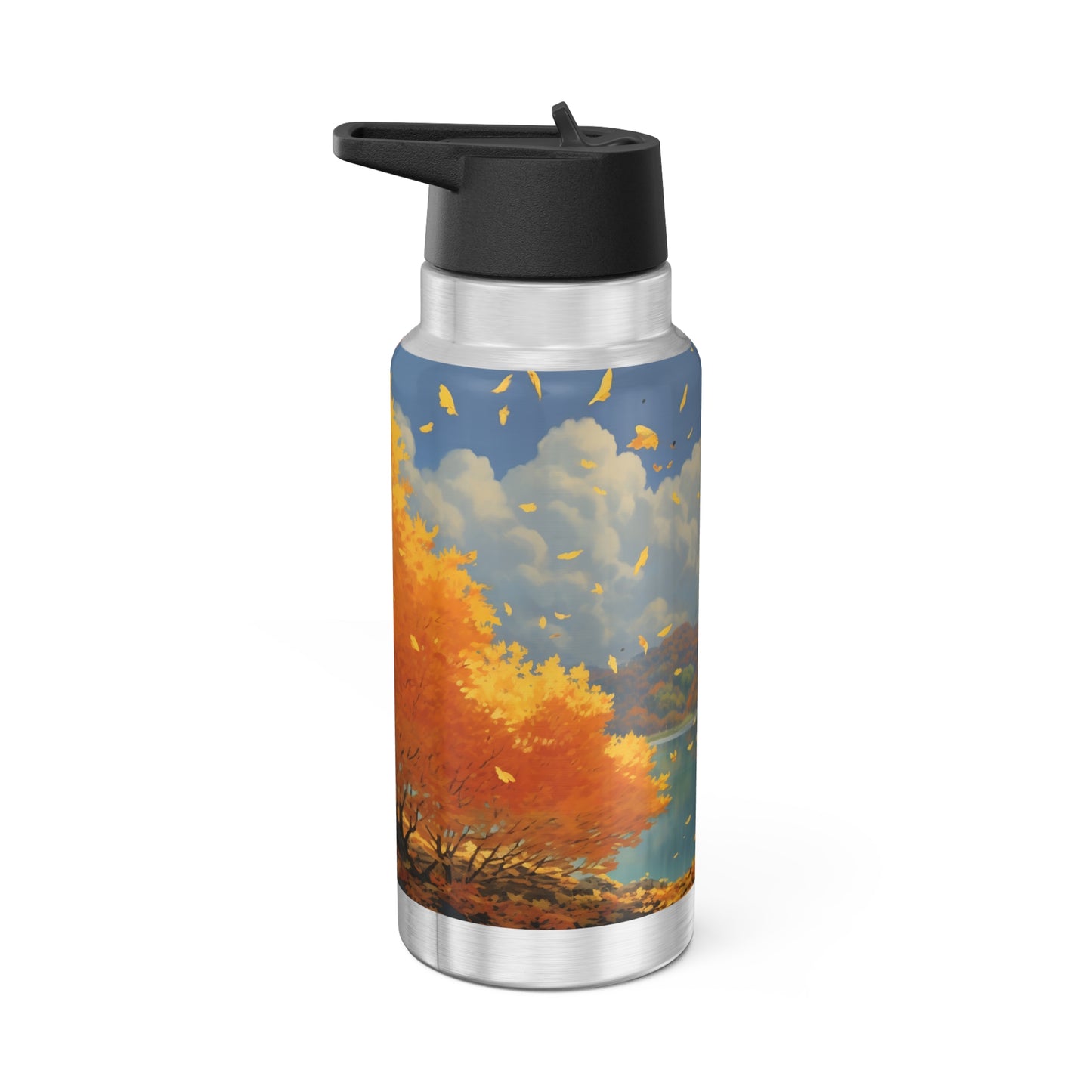 Anime Autumn Scene Gator Tumbler, 32oz