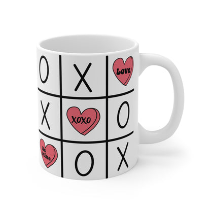 Valentine's Tic Tac Toe  Ceramic Mugs (11oz\15oz\20oz)