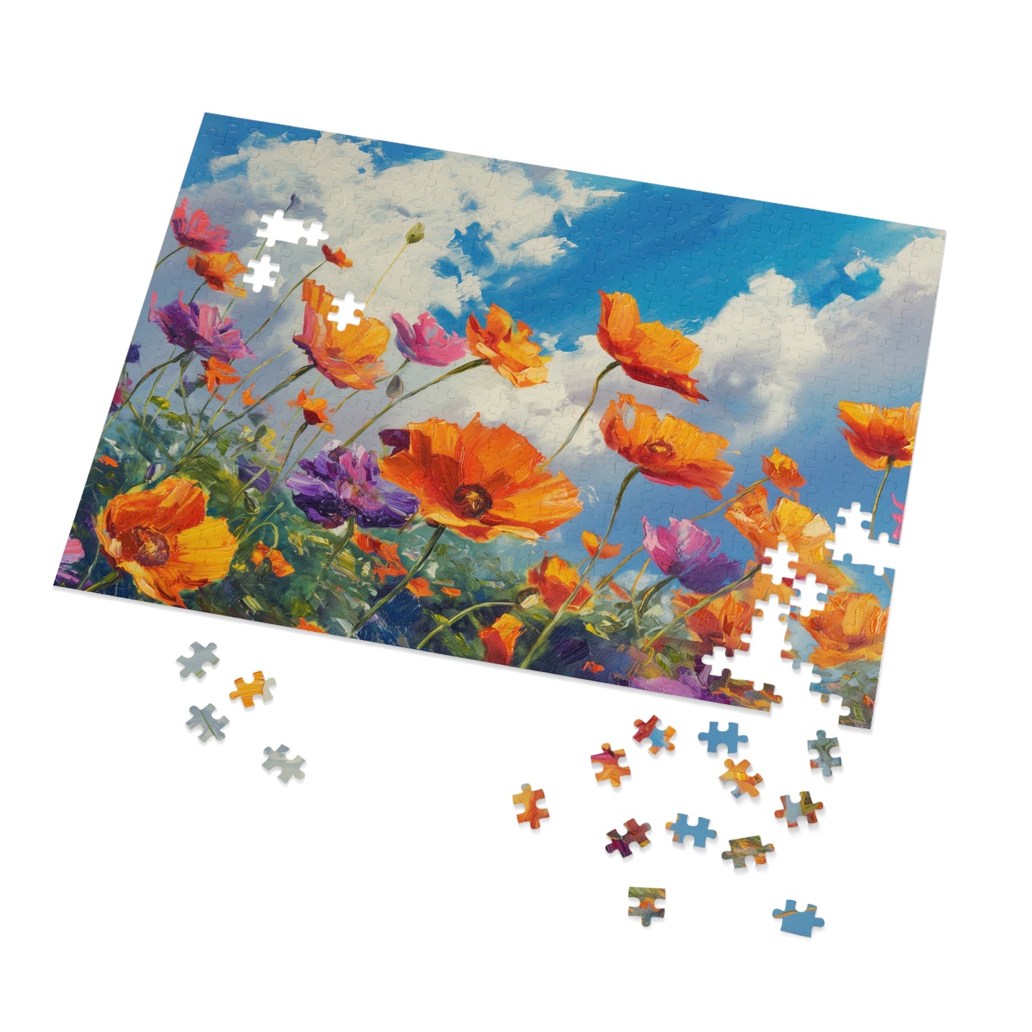 Field of California Poppies  Jigsaw Puzzle (30, 110, 252, 500,1000-Piece)