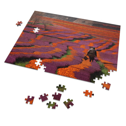 Saffron Fields  Jigsaw Puzzle (30, 110, 252, 500,1000-Piece)