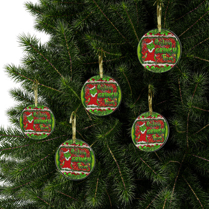 Resting Grinch Face  Acrylic Ornaments