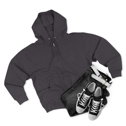 Scary Skull Back Printed Premium Full Zip Hoodie