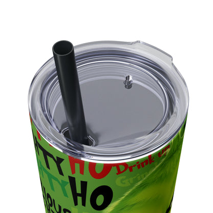 Mr. Grinch  Skinny Tumbler with Straw, 20oz