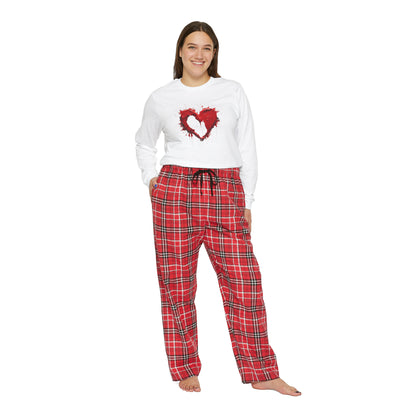 Paint Poured Heart  Women's Long Sleeve Pajama Set