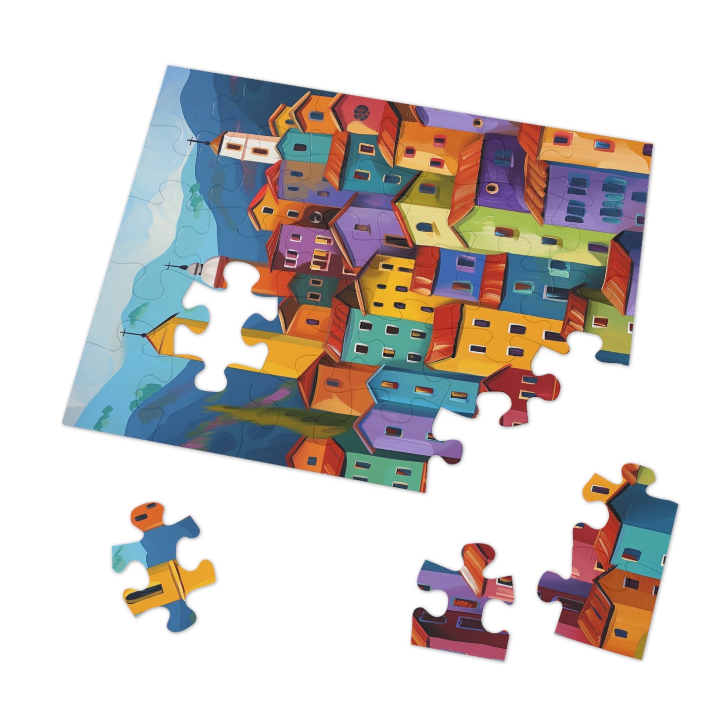 Italian Village Jigsaw Puzzle (30, 110, 252, 500,1000-Piece)