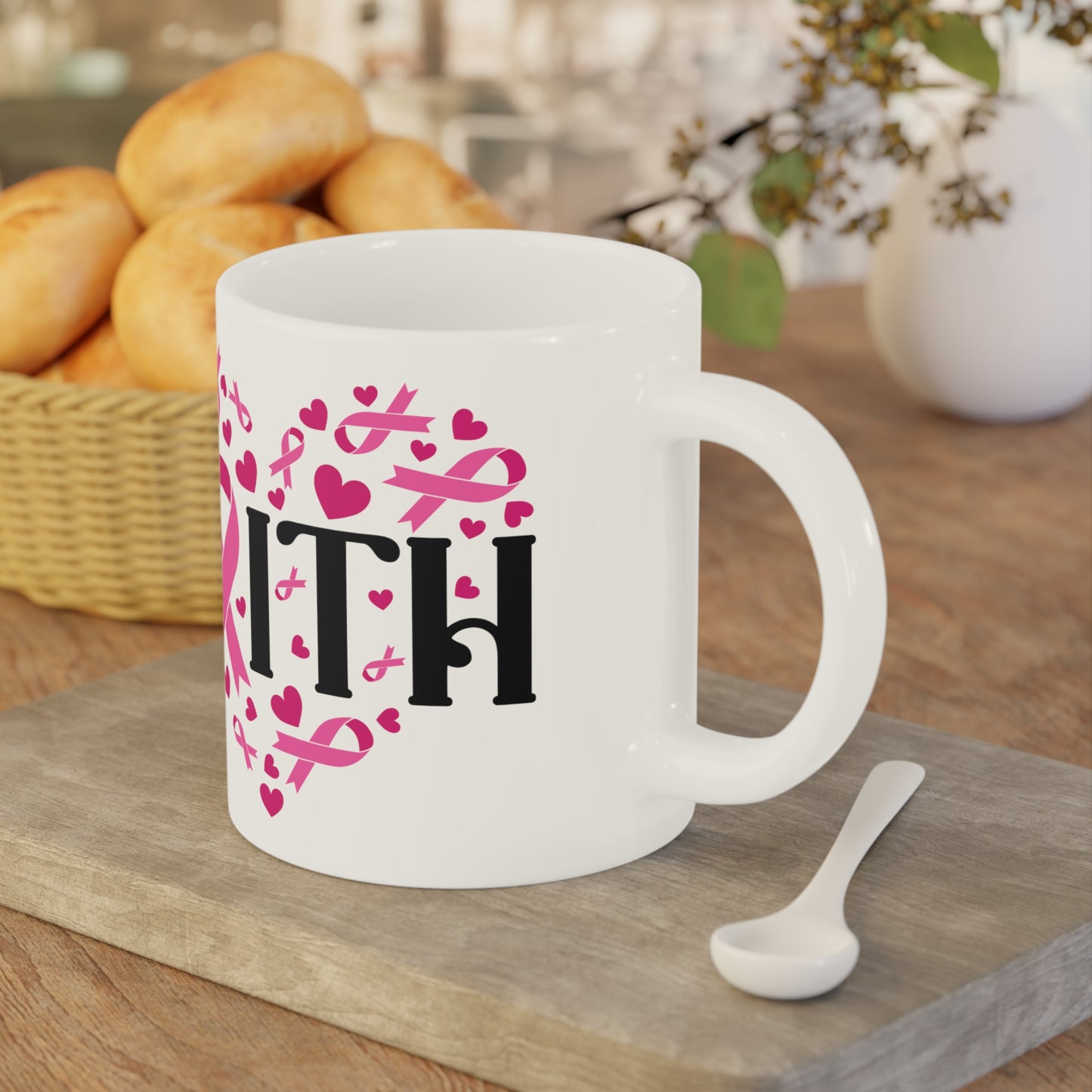 Breast Cancer Awareness Faith Motivational Ceramic Mugs (11oz\15oz\20oz)