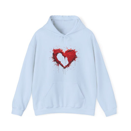 Paint Poured Heart  Unisex Heavy Blend™ Hooded Sweatshirt