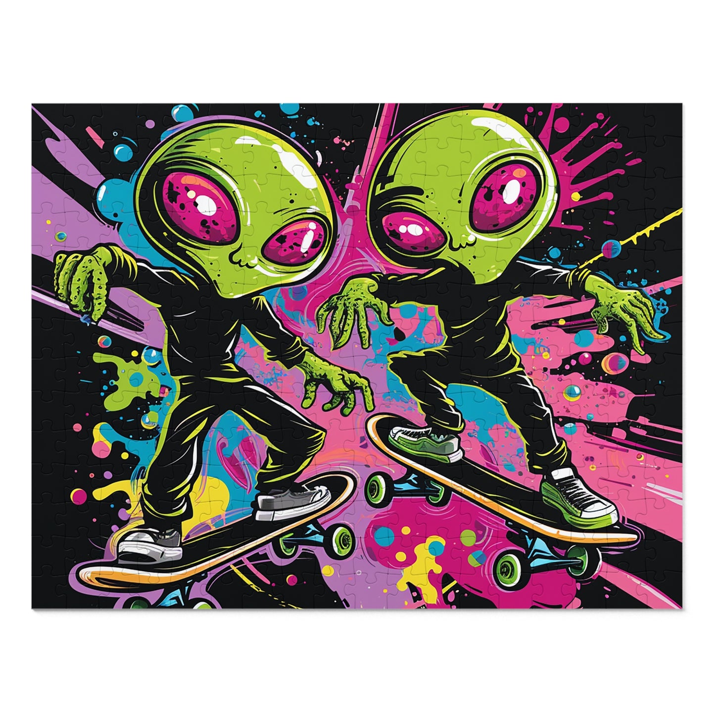 Skateboarding Aliens Jigsaw Puzzle (30, 110, 252, 500,1000-Piece)