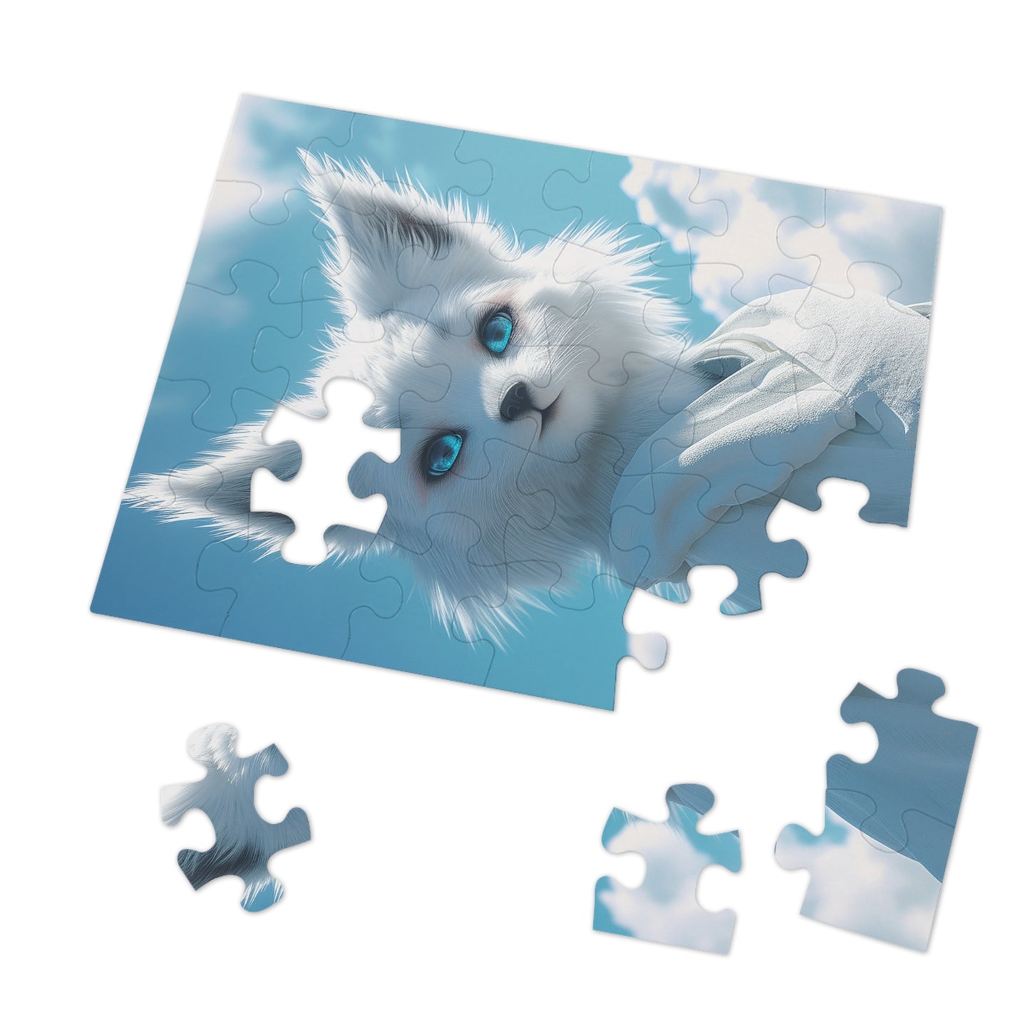 Anime Snow White Fox Jigsaw Puzzle (30, 110, 252, 500,1000-Piece)