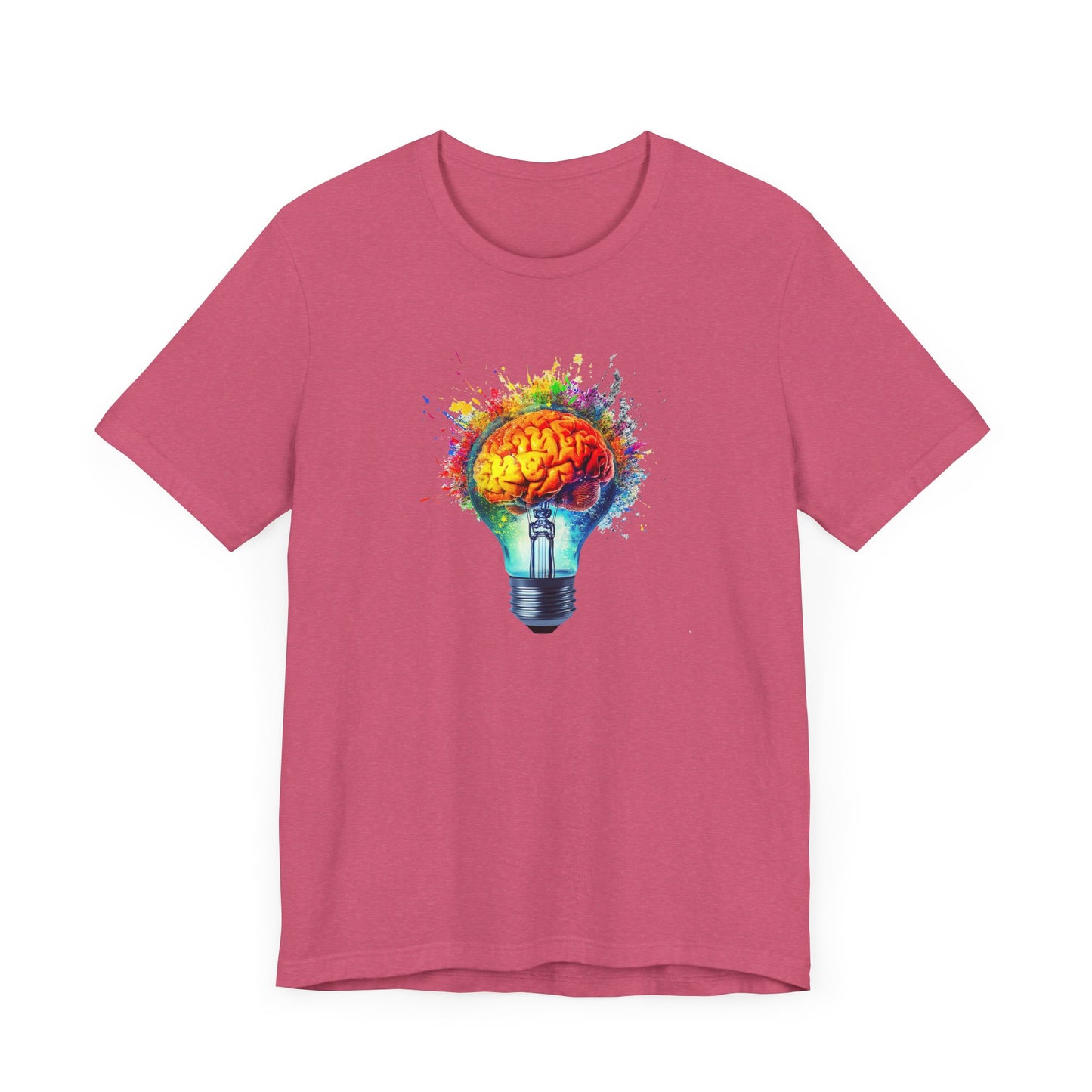 Light Bulb Moment- Unisex Jersey Short Sleeve Shirt with Colorful Idea Design