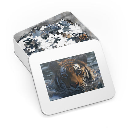 Swimming Tiger  Jigsaw Puzzle (30, 110, 252, 500,1000-Piece)