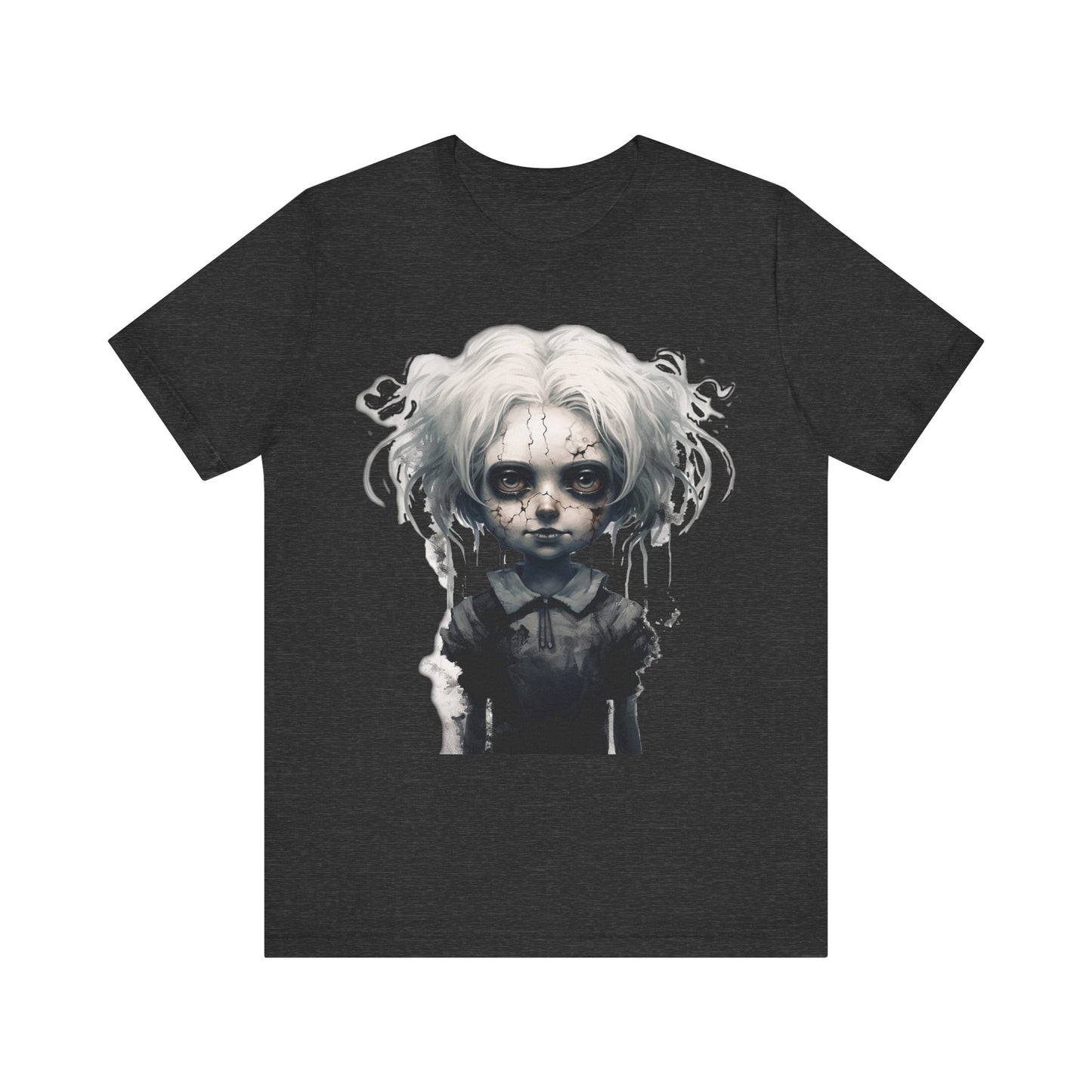 Creepy Doll Halloween Unisex Jersey Short Sleeve Tee