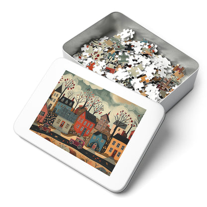 1930s Americana Village  Jigsaw Puzzle (30, 110, 252, 500,1000-Piece)
