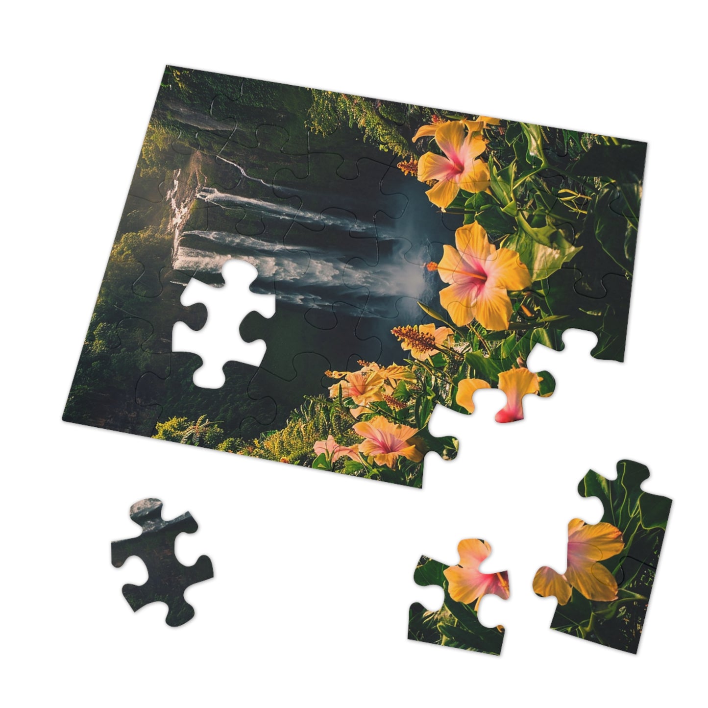 Beautiful Waterfall  Jigsaw Puzzle (30, 110, 252, 500,1000-Piece)
