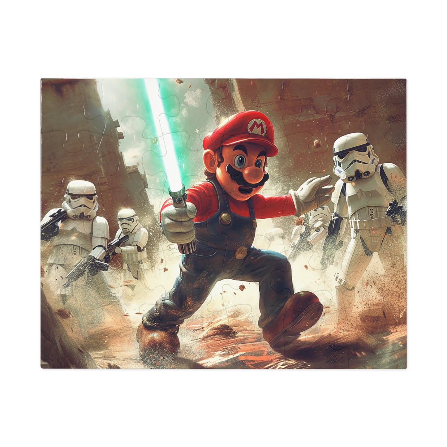 Mario, May the Force Be With Him! Jigsaw Puzzle (30, 110, 252, 500,1000-Piece)