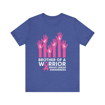 Brother of a Warrior Breast Cancer Awareness Jersey Short Sleeve Tee