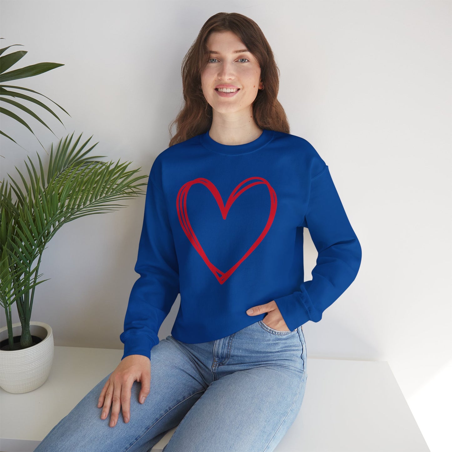 Hand-drawn Heart  Unisex Heavy Blend™ Crewneck Sweatshirt