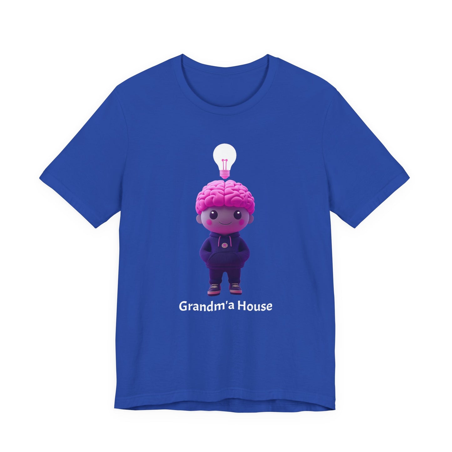 Grandma's House Brain with Light Bulb Design - Unisex Jersey Tee