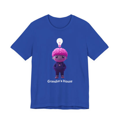 Grandma's House Brain with Light Bulb Design - Unisex Jersey Tee