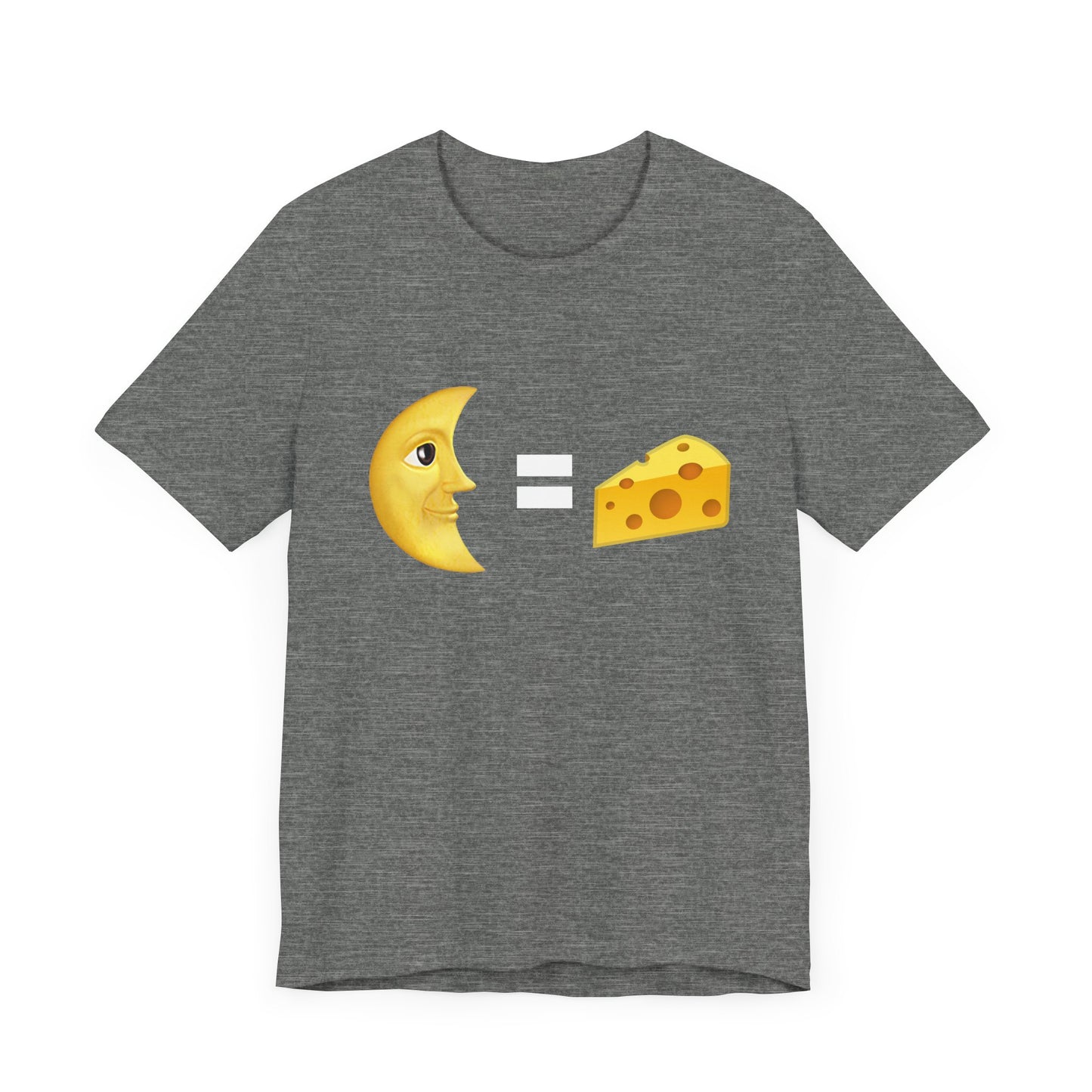 Funny Cheese & Moon Graphic Unisex Tee - Perfect for Food Lovers