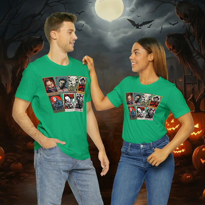 Horror Tarot Cards Halloween Unisex Jersey Short Sleeve Tee