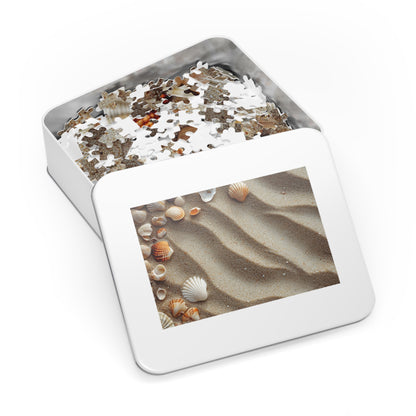 Sandy Beach Sea Shells  Jigsaw Puzzle (30, 110, 252, 500,1000-Piece)