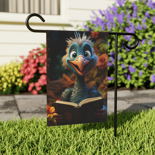 Cute Turkey Reading a Book Garden & House Banner