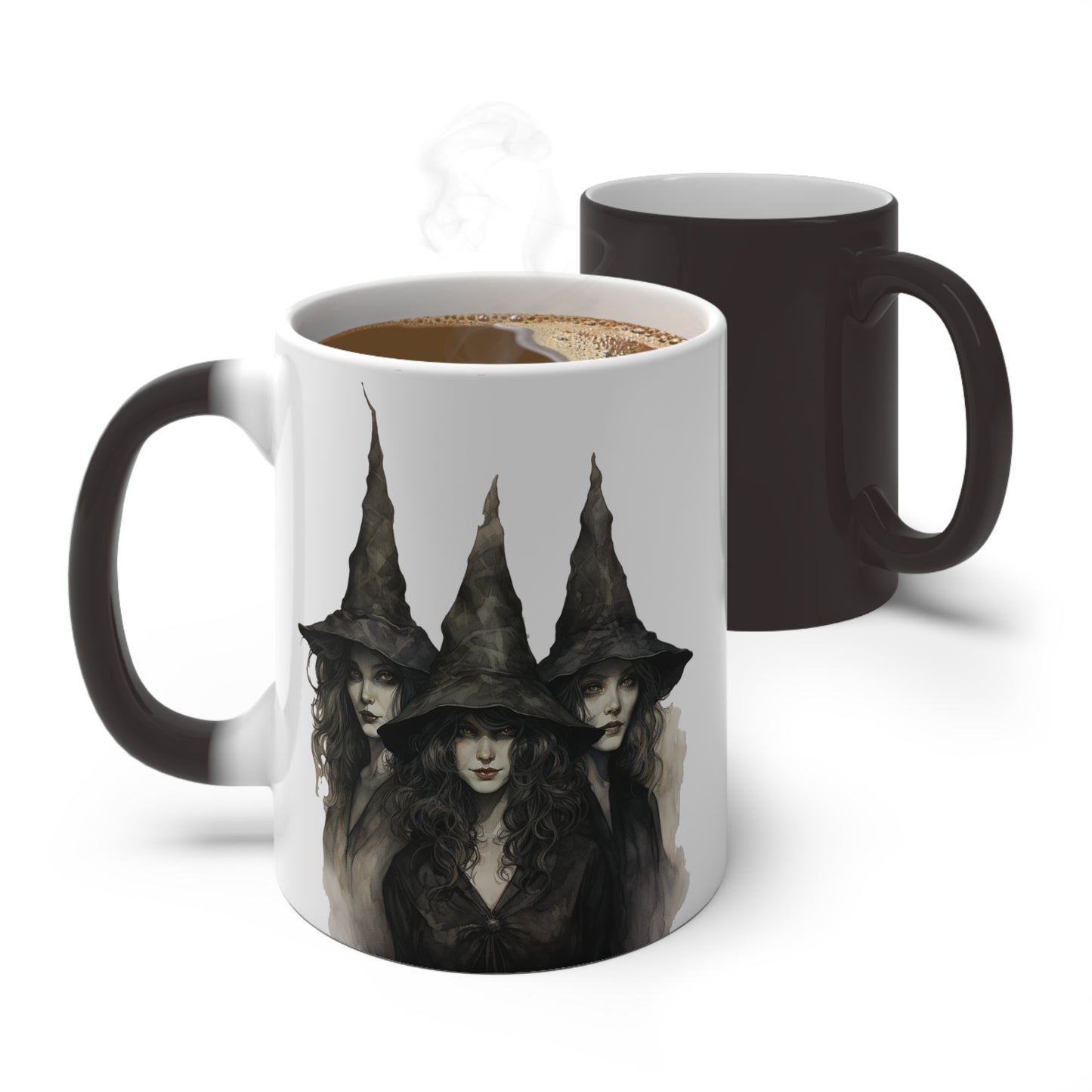 Classic Witch Picture, Halloween Mug, Color Changing Mug