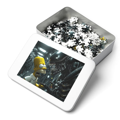 The Alien Meets Homer Jigsaw Puzzle (30, 110, 252, 500,1000-Piece)