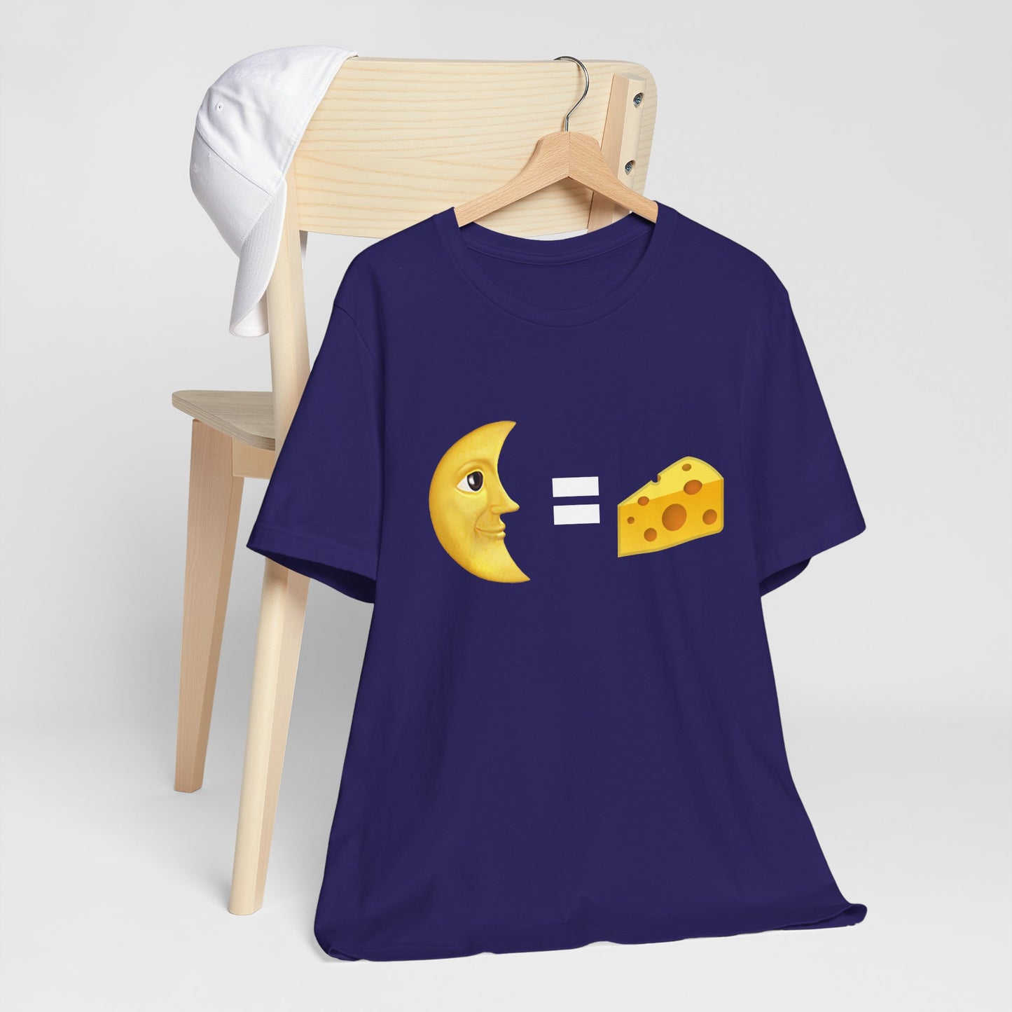 Funny Cheese & Moon Graphic Unisex Tee - Perfect for Food Lovers