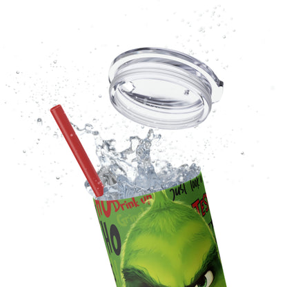 Mr. Grinch  Skinny Tumbler with Straw, 20oz