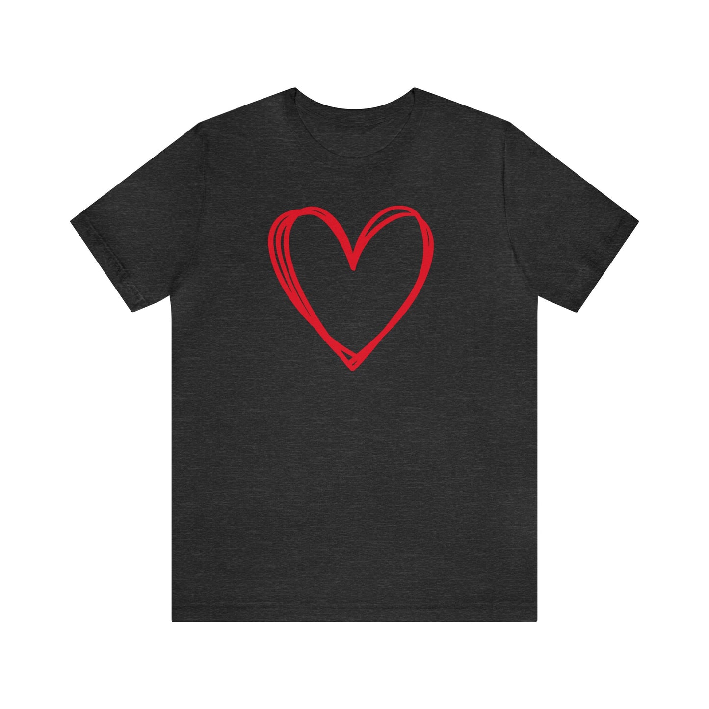 Hand-drawn Heart  Unisex Jersey Short Sleeve Tee