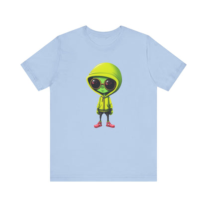 Hip Hop Alien with Grandma's Crew Personalized on Back   Unisex Jersey Short Sleeve Tee