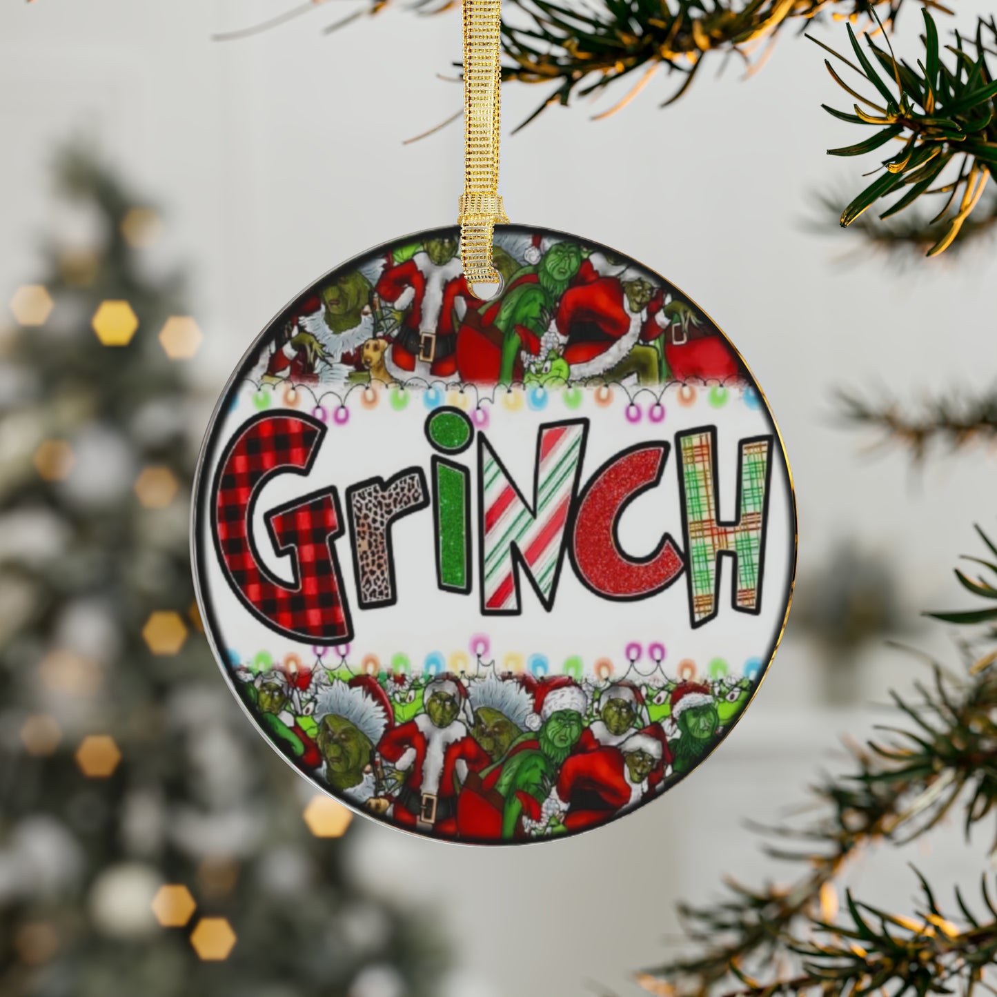 Mr. Grinch Acrylic Ornaments