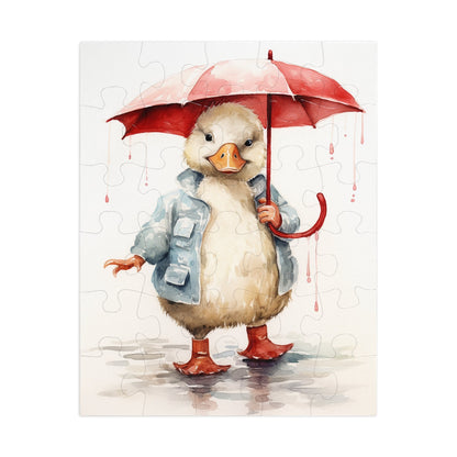 Little Duck in the Rain Jigsaw Puzzle (30, 110, 252, 500,1000-Piece)