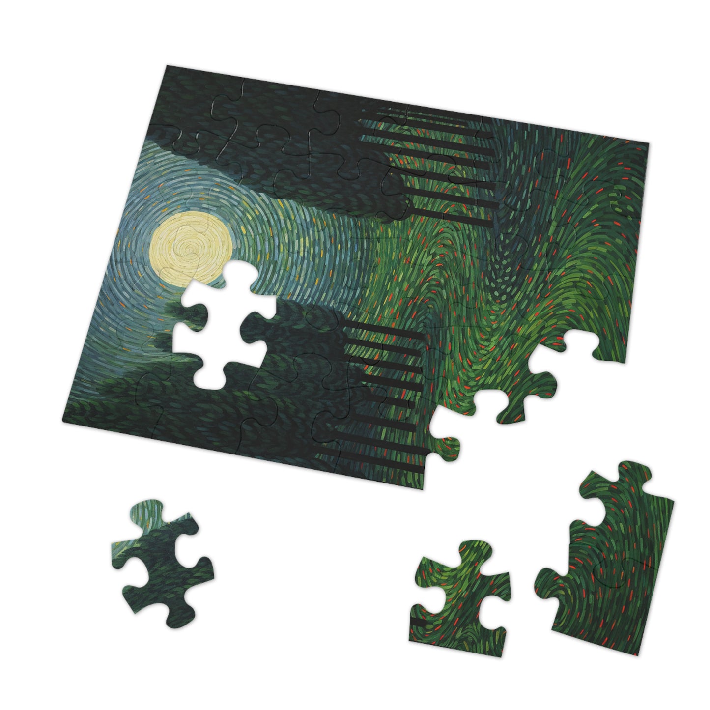 Endless Lawn Painting Jigsaw Puzzle (30, 110, 252, 500,1000-Piece)