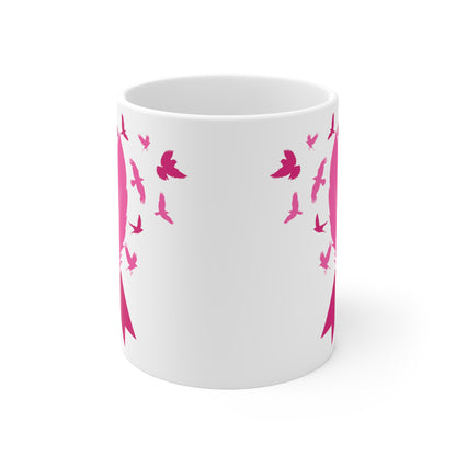 Breast Cancer Awareness Motivational Pink Ribbon Ceramic Mugs (11oz\15oz\20oz)