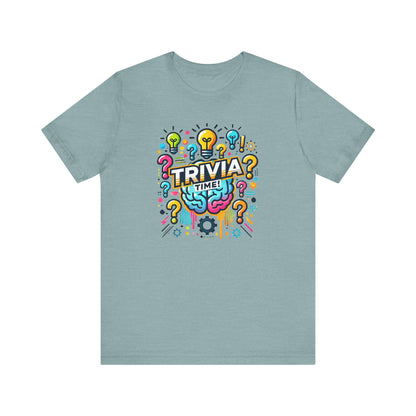 Trivia Time Unisex Short Sleeve Tee - Fun & Colorful Quiz Shirt