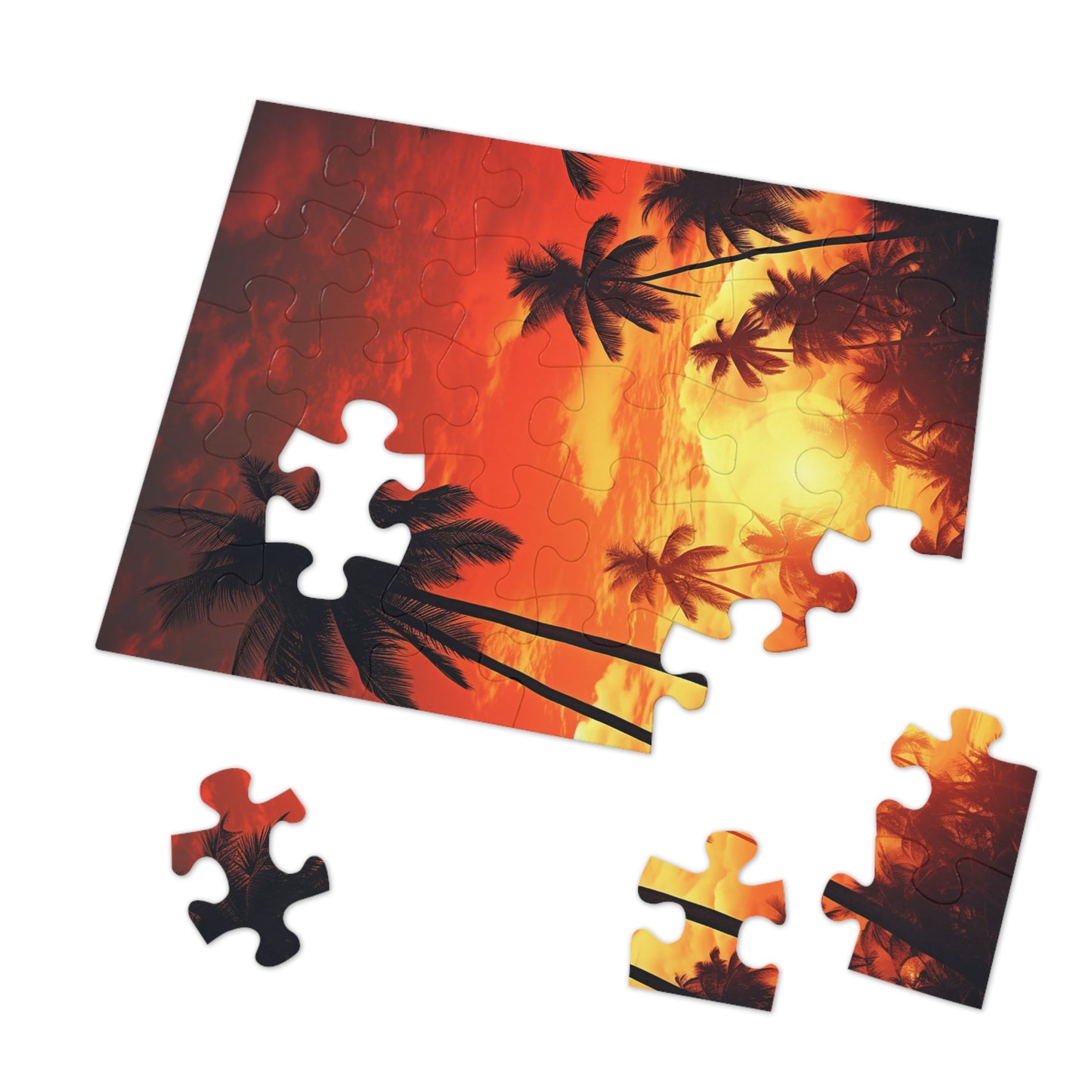 Palm Trees at Sunset Jigsaw Puzzle (30, 110, 252, 500,1000-Piece)