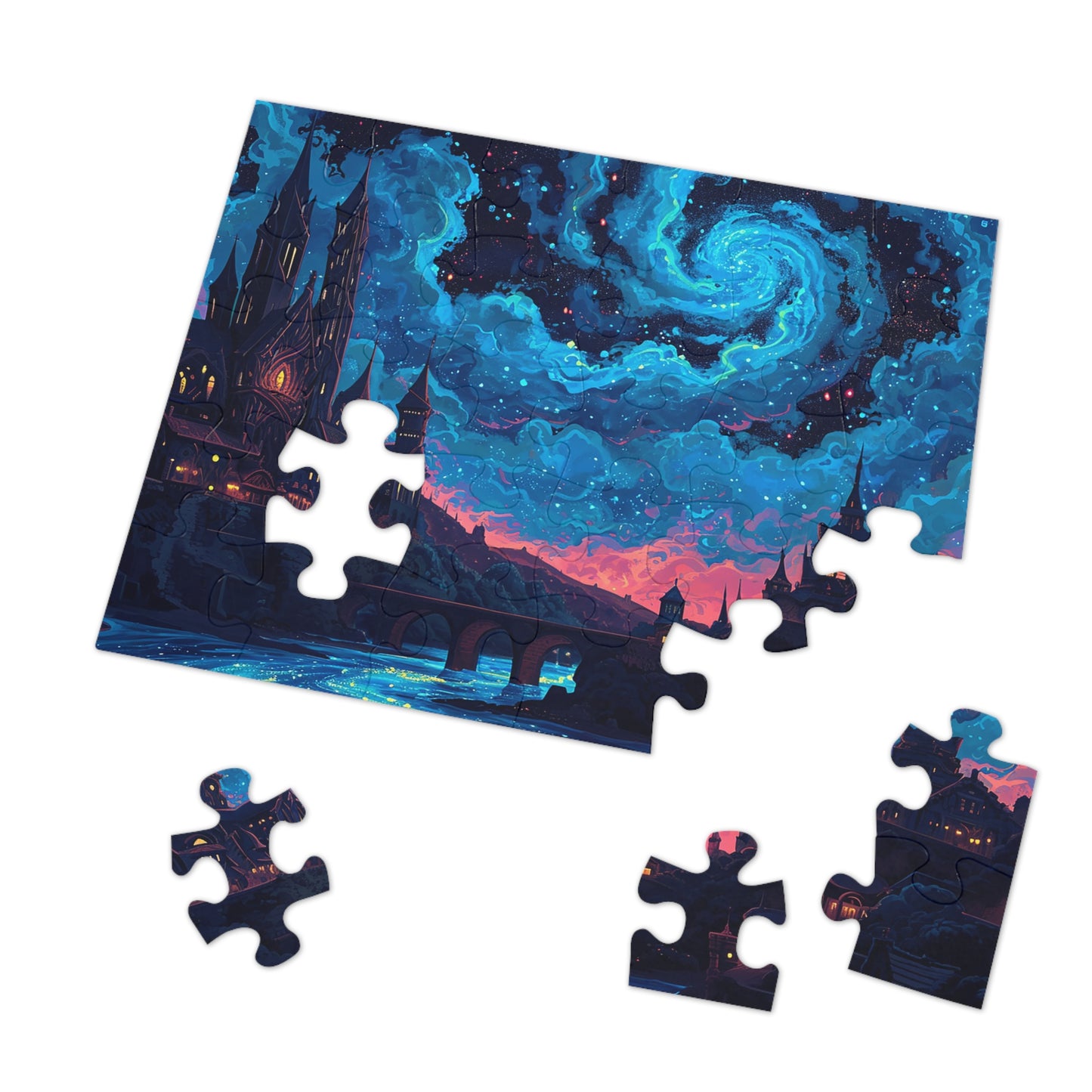 The Blue Starry Night  Jigsaw Puzzle (30, 110, 252, 500,1000-Piece)