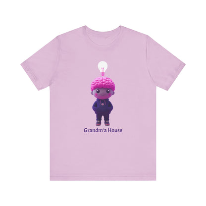 Grandma's House Brain with Light Bulb Design - Unisex Jersey Tee